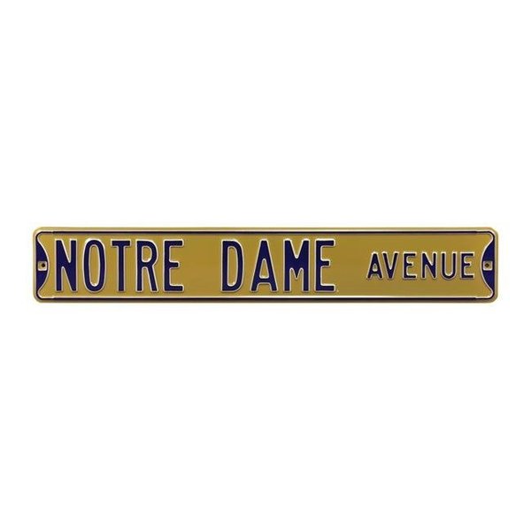 Authentic Street Signs Authentic Street Signs 70235 Notre Dame Avenue Gold Street Sign 70235